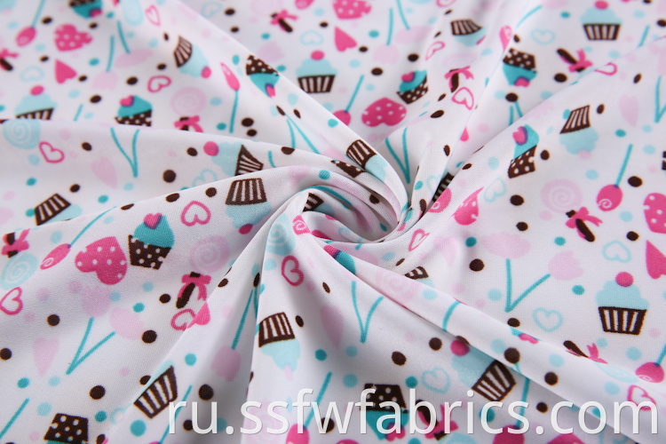 Cute Ice Cream Pattern Fabric